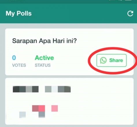 Cara membuat polling/voting di WhatsApp. 