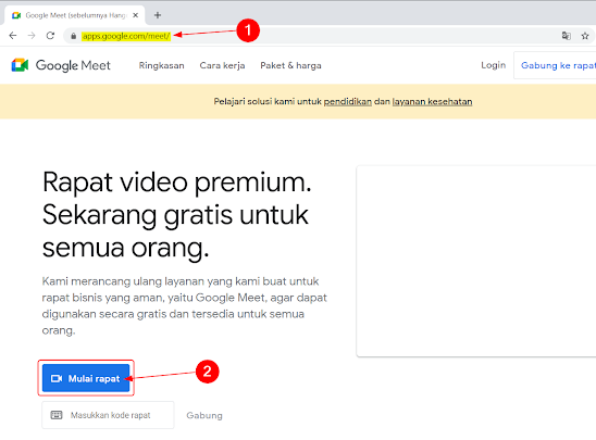 Cara Membuat Tautan Google Meet di Browser